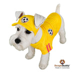 Schnauzer usando gorra y camiseta Selección Colombia BeagleBuddy®.