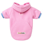 Buzo con capucha para perros BeagleBuddy® color rosado vista posterior.