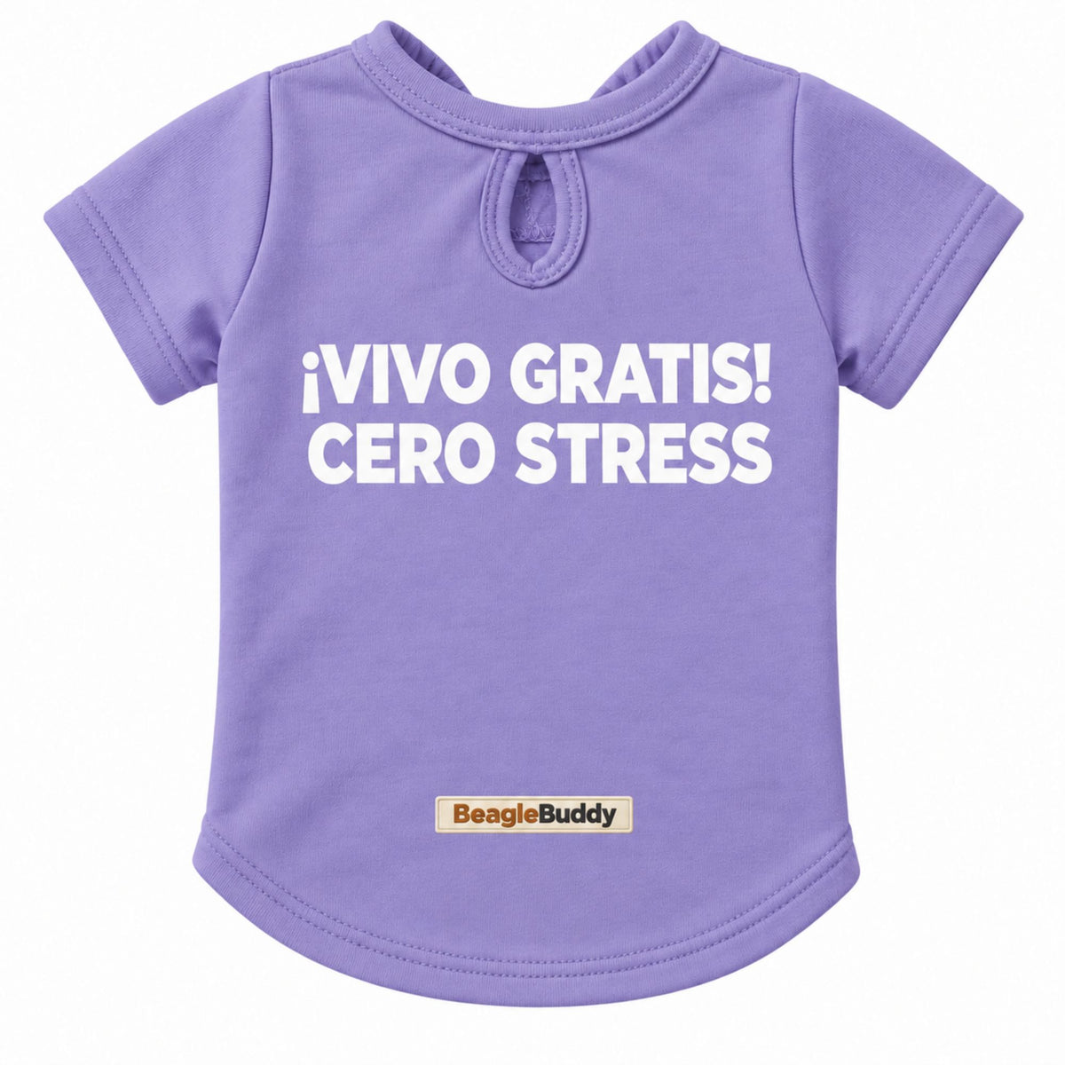 Camiseta lila VIVO GRATIS