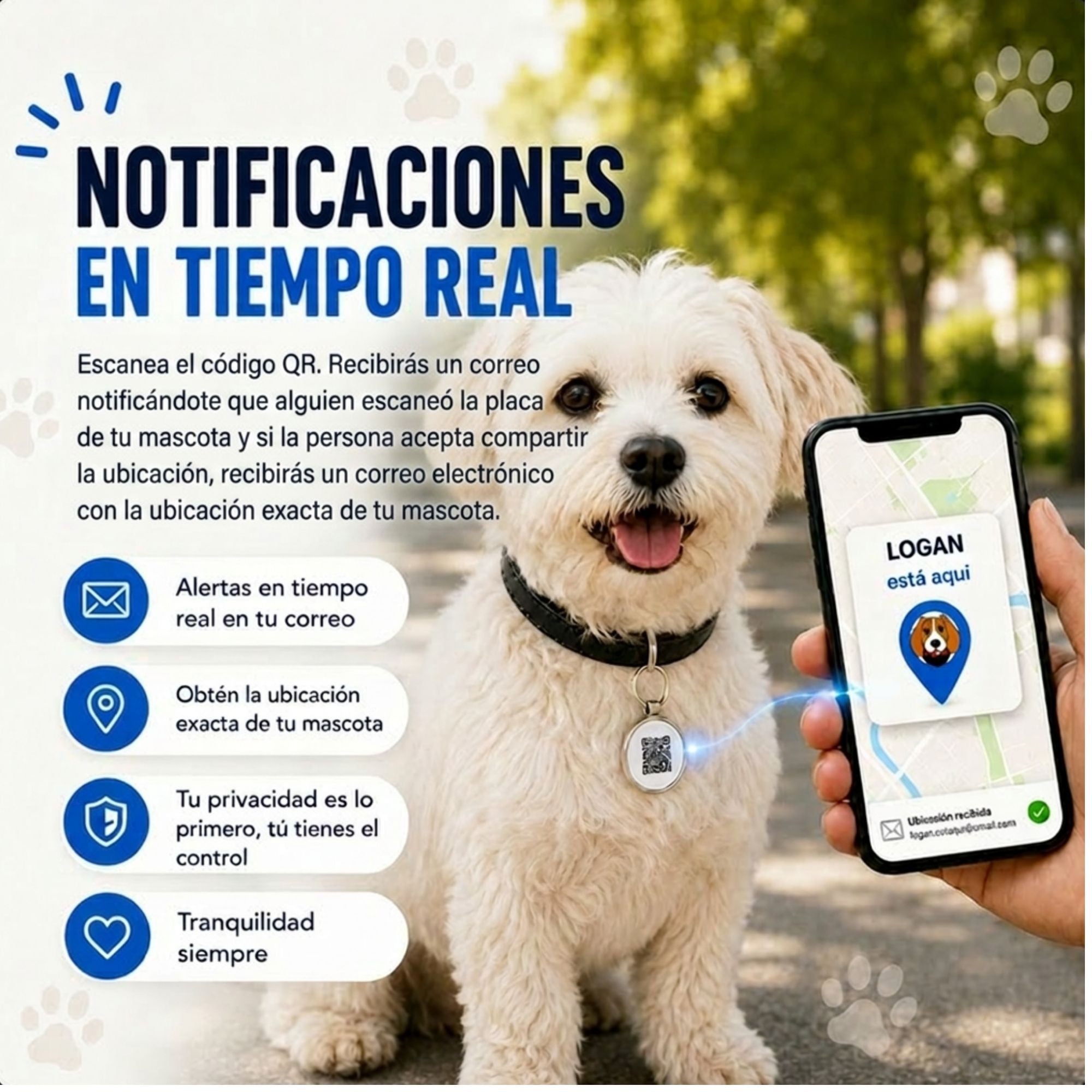 Perfil de la placa de identificación con código QR BeagleBuddy®.