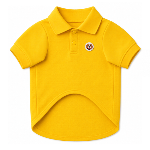 Polo para perros BeagleBuddy® color amarillo vista frontal.