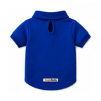 Polo para perros BeagleBuddy® color azul vista posterior.