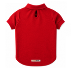 Polo para perros BeagleBuddy® color rojo vista posterior.