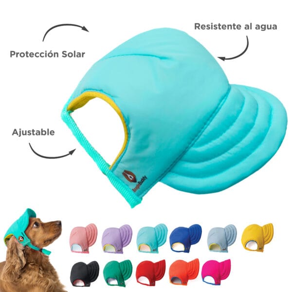 alt="gorra para perros BeagleBuddy con textos referencia "MENTA"