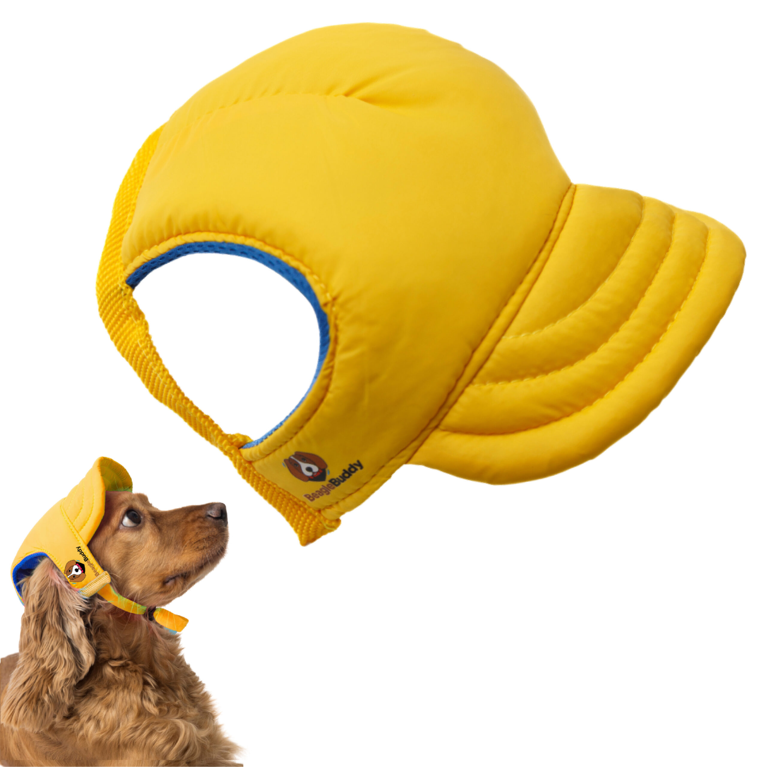 Gorra para perros BeagleBuddy referencia "AMARILLA" alt="gorra para perros BeagleBuddy referencia "AMARILLA"